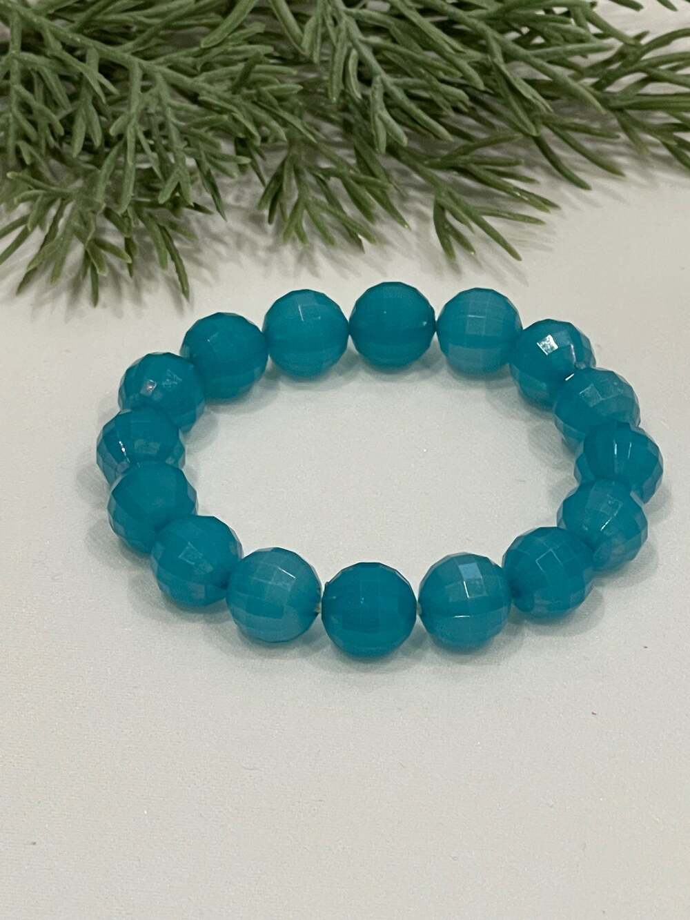 Stretchy Aqua Blue Bracelet